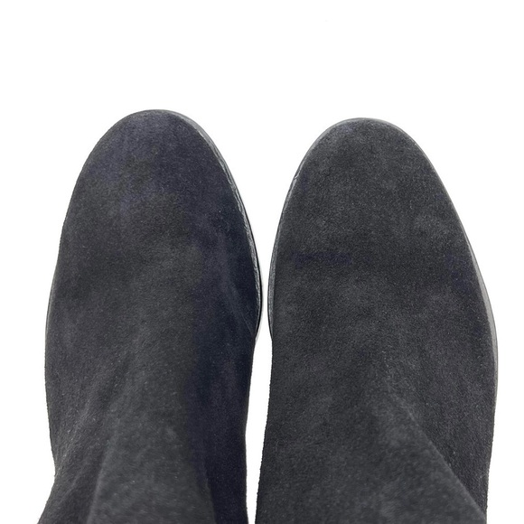 Eileen Fisher Rove Ankle Boots Black Suede Size 8.5 Block-Heel Zip Booties EUC - Picture 11 of 13